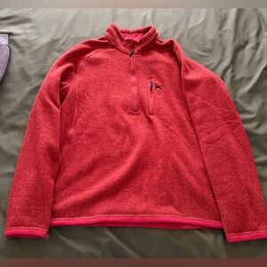 The Black Dog Men's Red Zip-Up Sweater